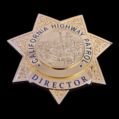 US CHP Director highway patrol Badge Replica Movie Props Customizable Number