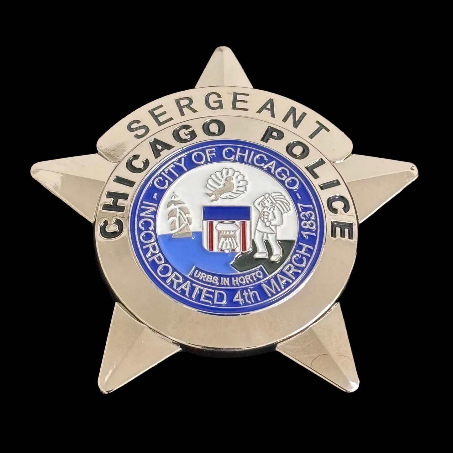 CPD Chicago Police Sergeant Badge Customizable Number