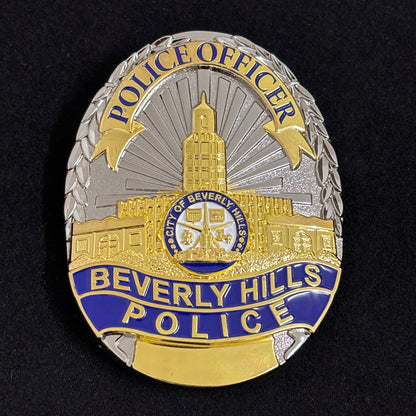 US Beverly Hills Detective Police Badge Replik Filmrequisiten Anpassbare Nummer 