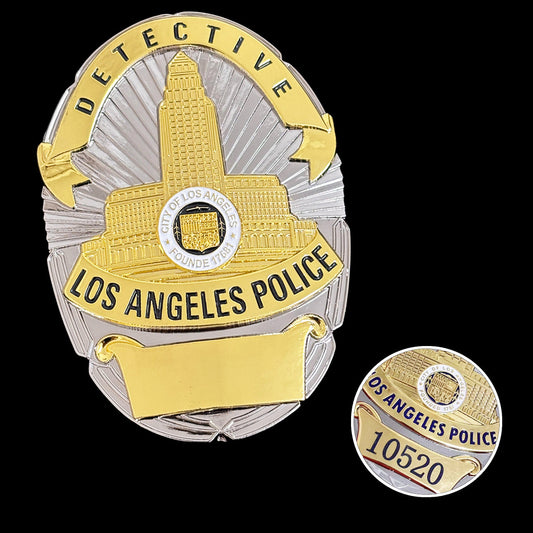 LAPD Los Angeles Detective Police Office Abzeichen Anpassbare Nummer 