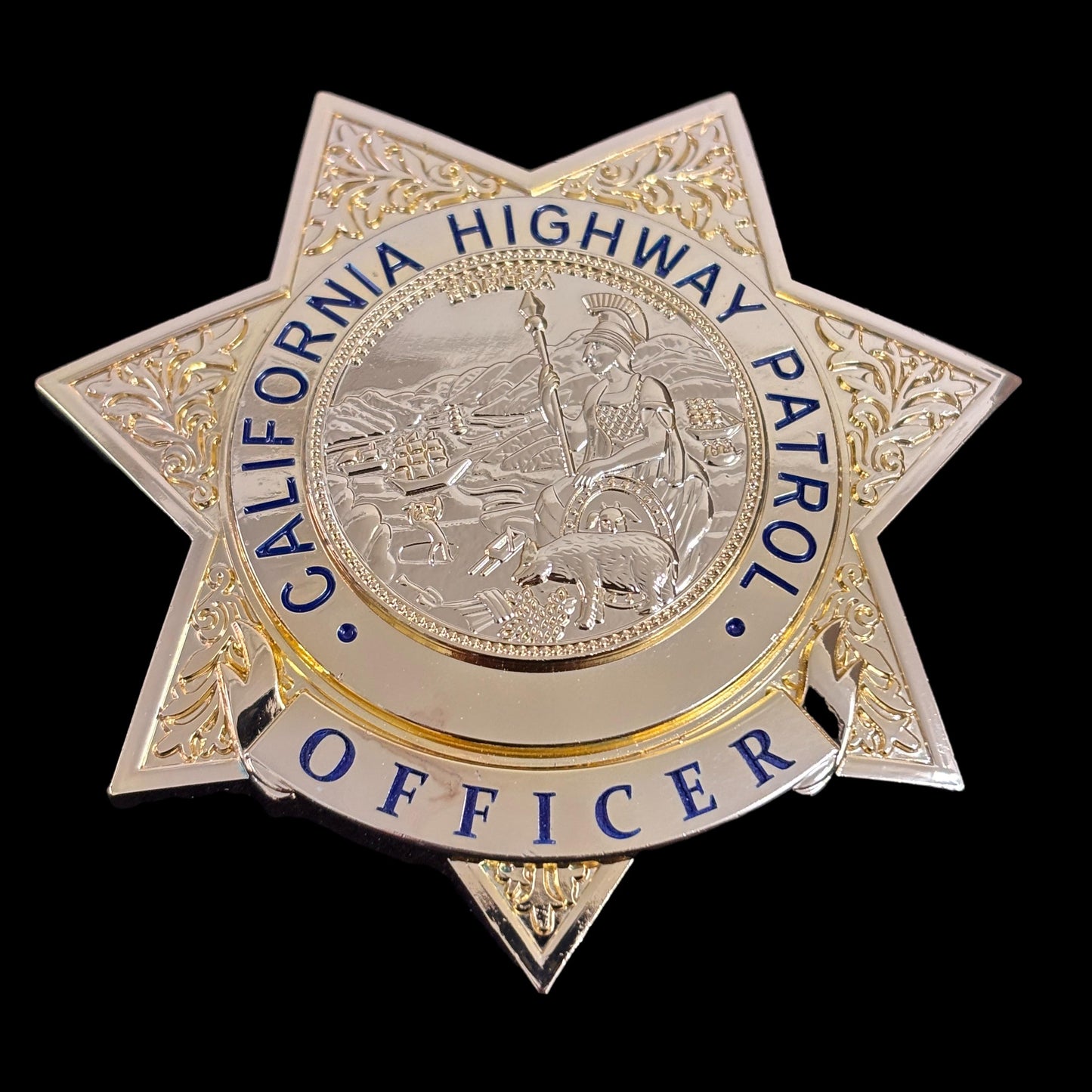 US CHP Officer California Highway Patrol Badge Replica Movie Props Customizable Number