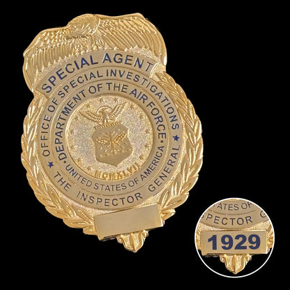 US AFOSI/OSI Air Force Office of Special Investigations Special Agent Badge Replica Movie Props Customizable number