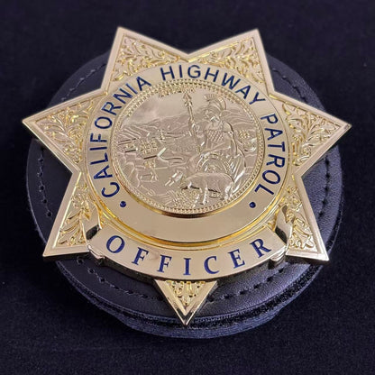 US CHP Officer California Highway Patrol Badge Replica Movie Props Customizable Number