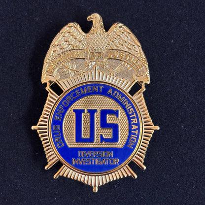 US DEA DI Diversion Investigator Badge Replik Filmrequisiten 