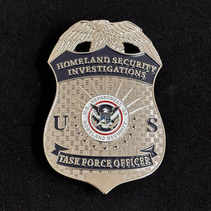 US HSI TFO Task Force Officer Homeland Security Investigations Abzeichen Replik Film Requisite 